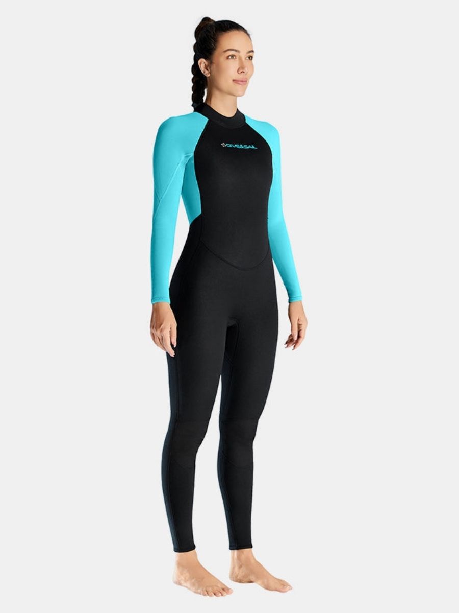 3mm Women's One-Piece Back Zip Long Sleeve Cold-Proof Full Wetsuit