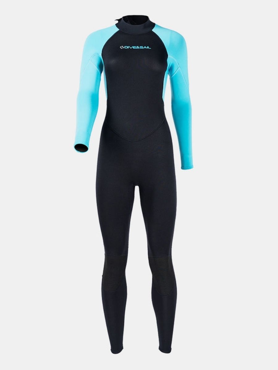 3mm Women's One-Piece Back Zip Long Sleeve Cold-Proof Full Wetsuit