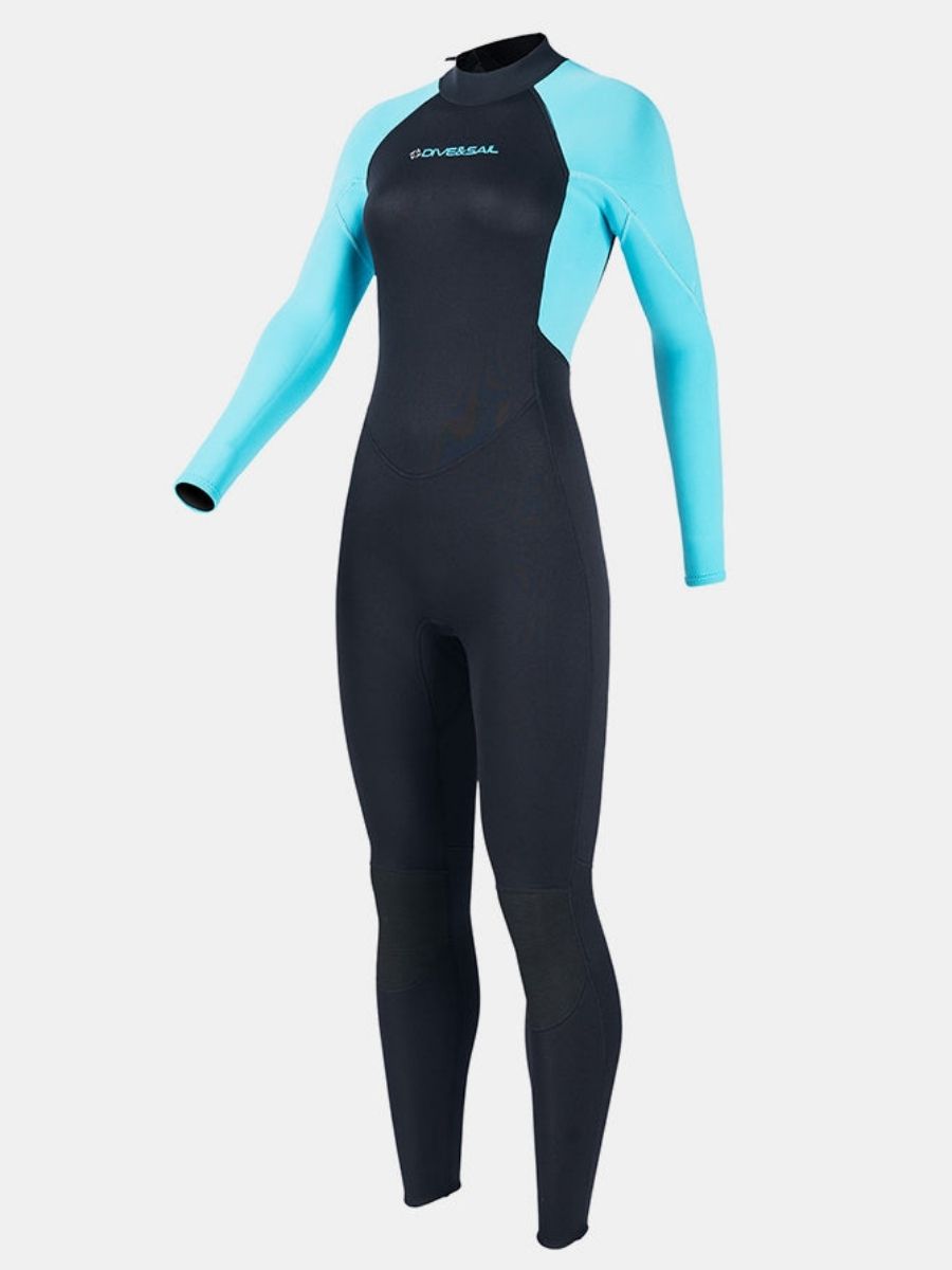 3mm Women's One-Piece Back Zip Long Sleeve Cold-Proof Full Wetsuit