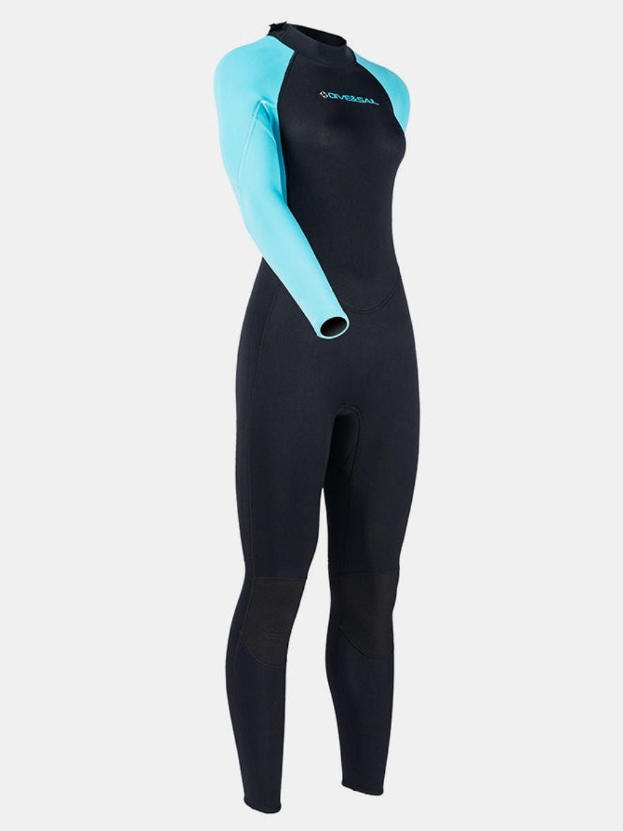 3mm Women's One-Piece Back Zip Long Sleeve Cold-Proof Full Wetsuit