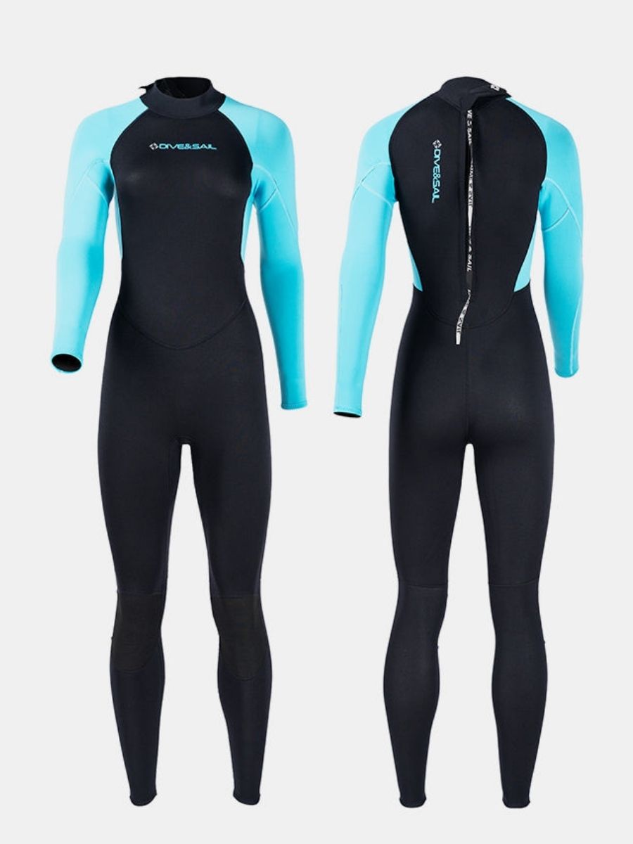 3mm Women's One-Piece Back Zip Long Sleeve Cold-Proof Full Wetsuit