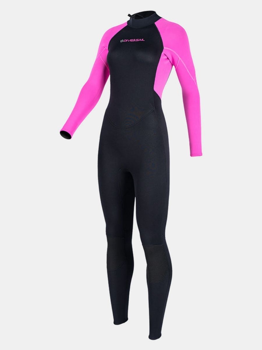 3mm Women's One-Piece Long Sleeve Insulated And Warm Back Zip Full Wetsuit