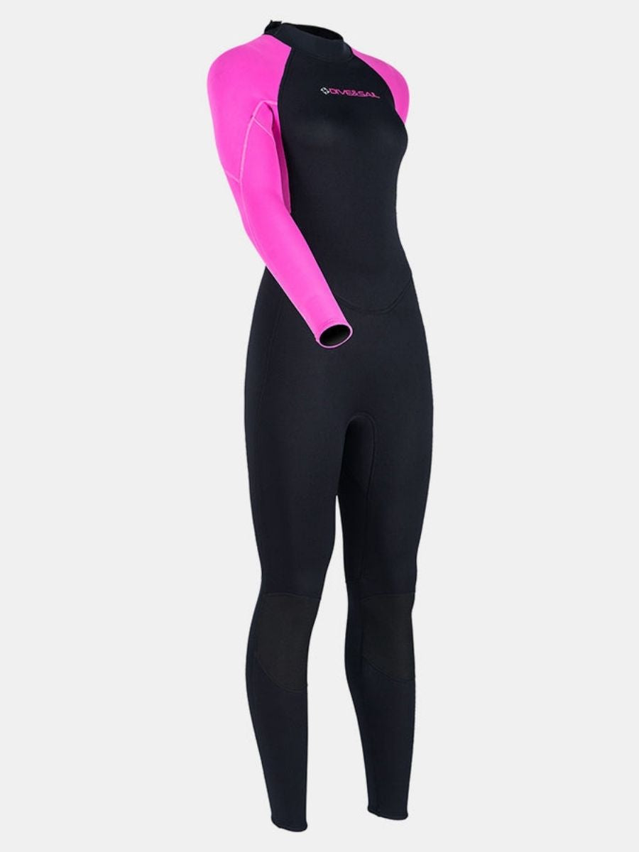 3mm Women's One-Piece Long Sleeve Insulated And Warm Back Zip Full Wetsuit
