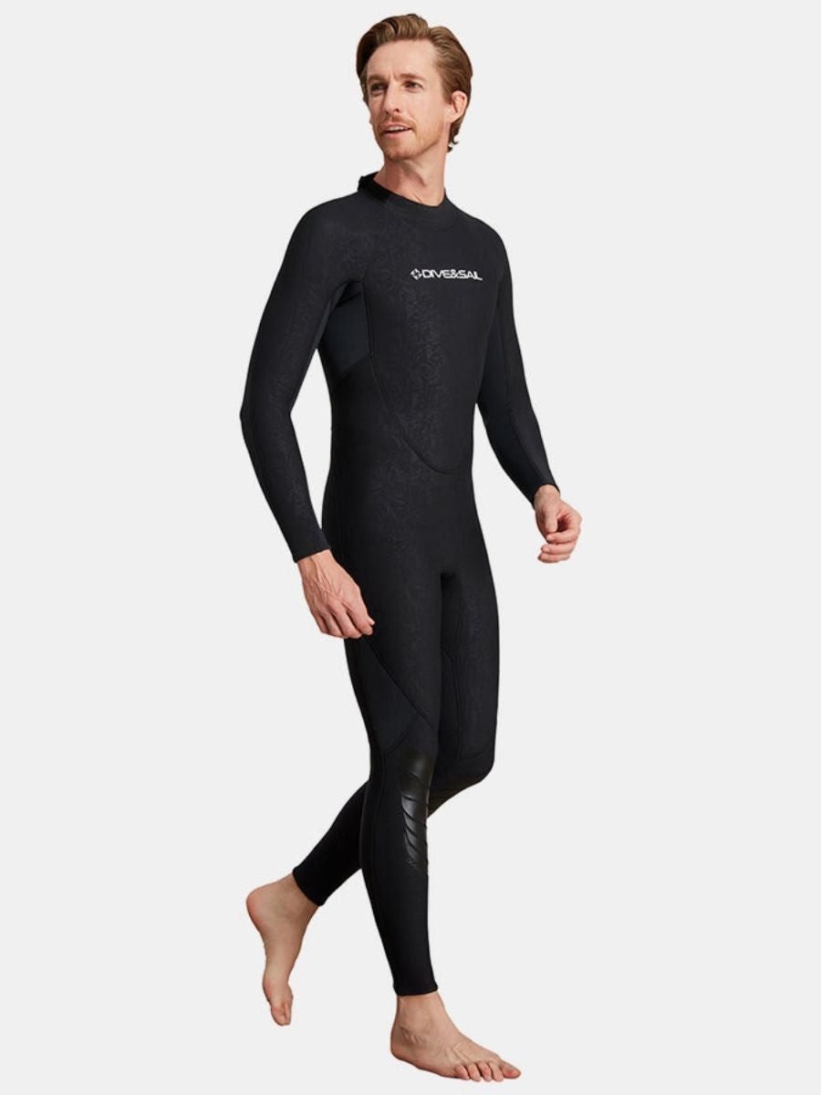 3mm Men's Long Sleeve UPF 50+ One-Piece Back Zip Full Wetsuit