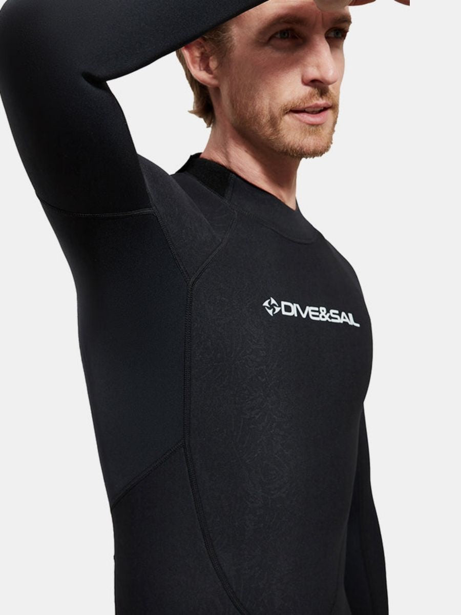 3mm Men's Long Sleeve UPF 50+ One-Piece Back Zip Full Wetsuit