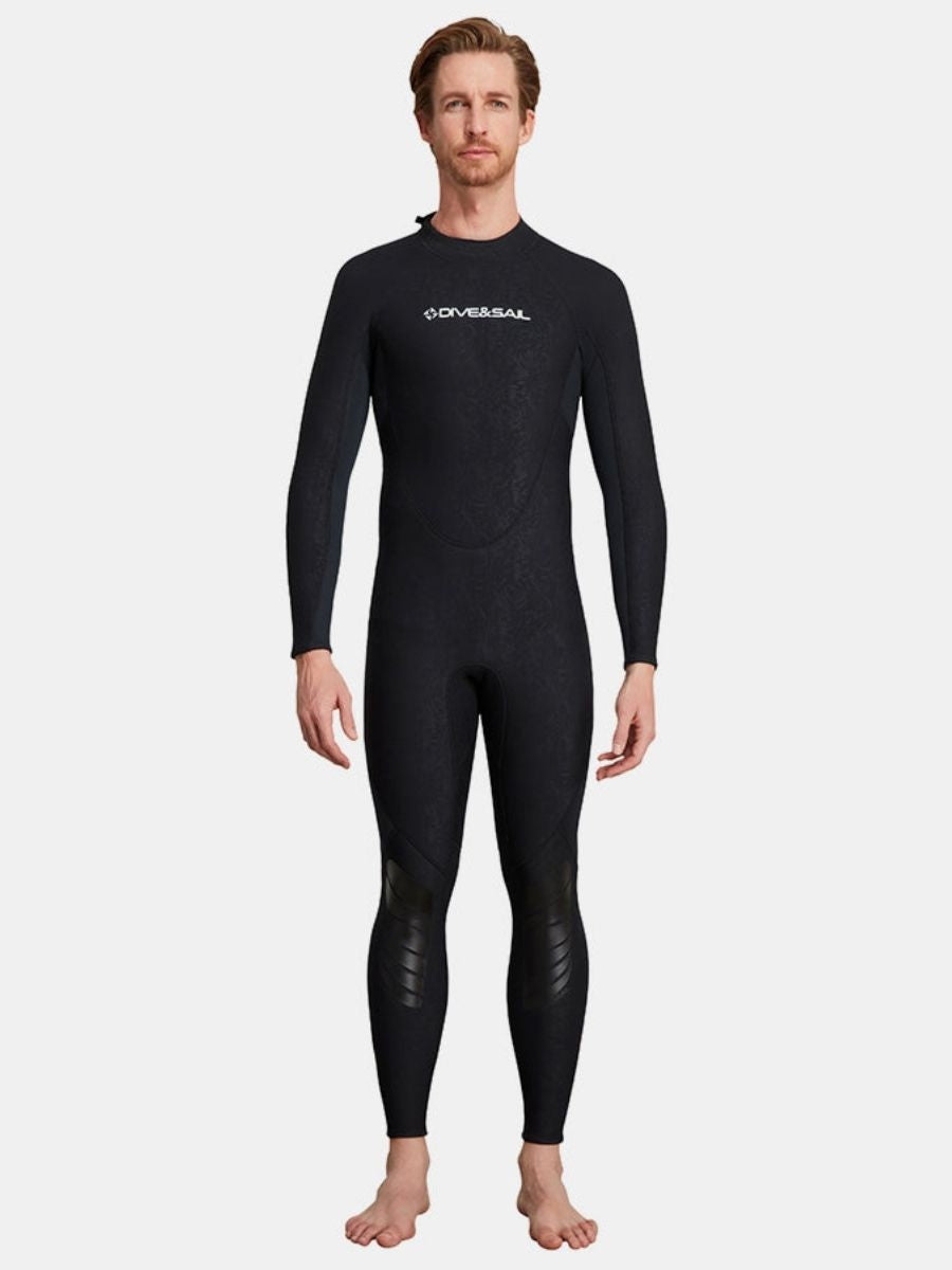 3mm Men's Long Sleeve UPF 50+ One-Piece Back Zip Full Wetsuit