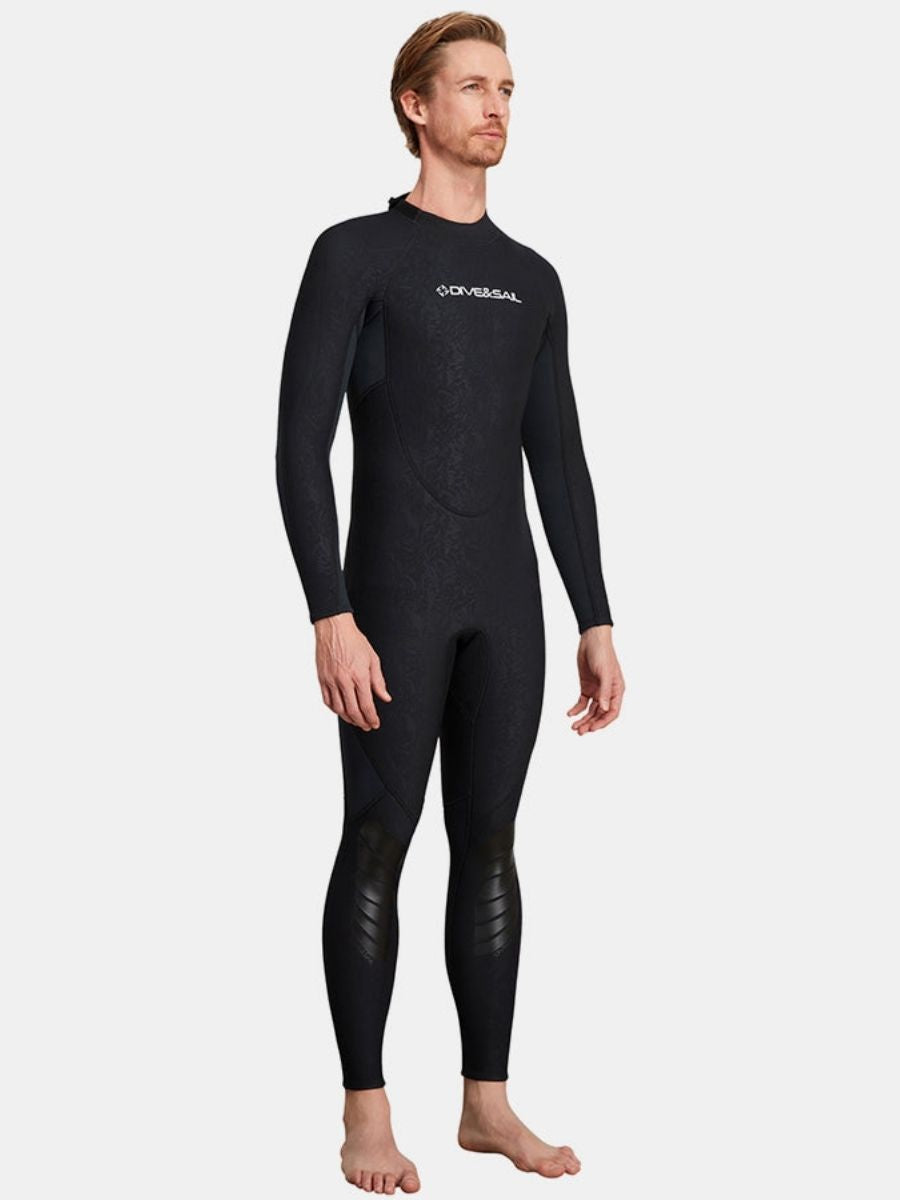 3mm Men's Long Sleeve UPF 50+ One-Piece Back Zip Full Wetsuit