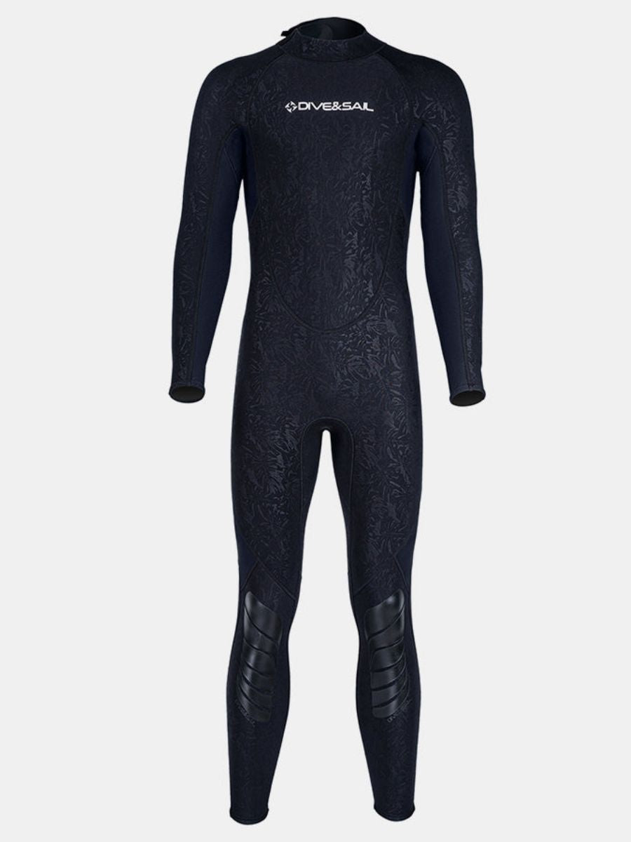 3mm Men's Long Sleeve UPF 50+ One-Piece Back Zip Full Wetsuit