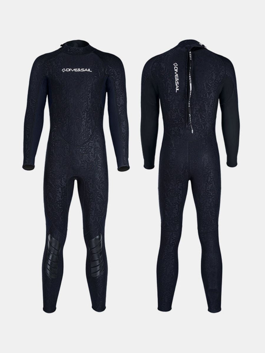 3mm Men's Long Sleeve UPF 50+ One-Piece Back Zip Full Wetsuit