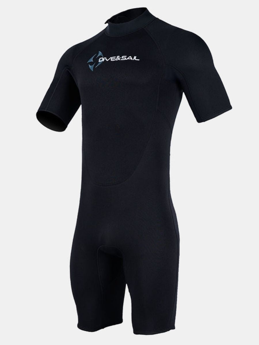1.5mm Men's Short Sleeve One-piece Back Zip Shortie Wetsuit
