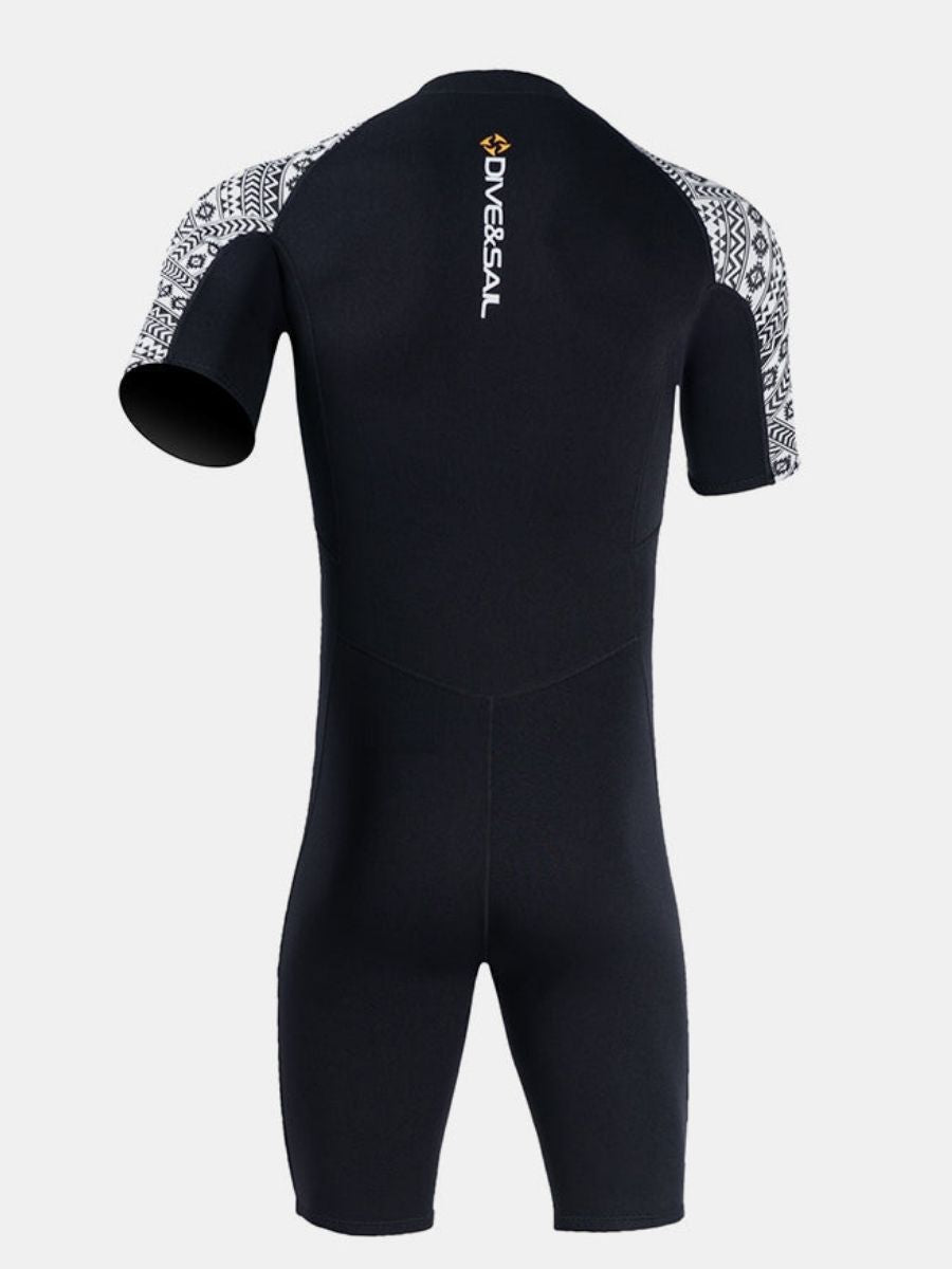 3mm Men's Cold-Proof And Warm One-piece Short Sleeve Front Zip Shortie Wetsuit