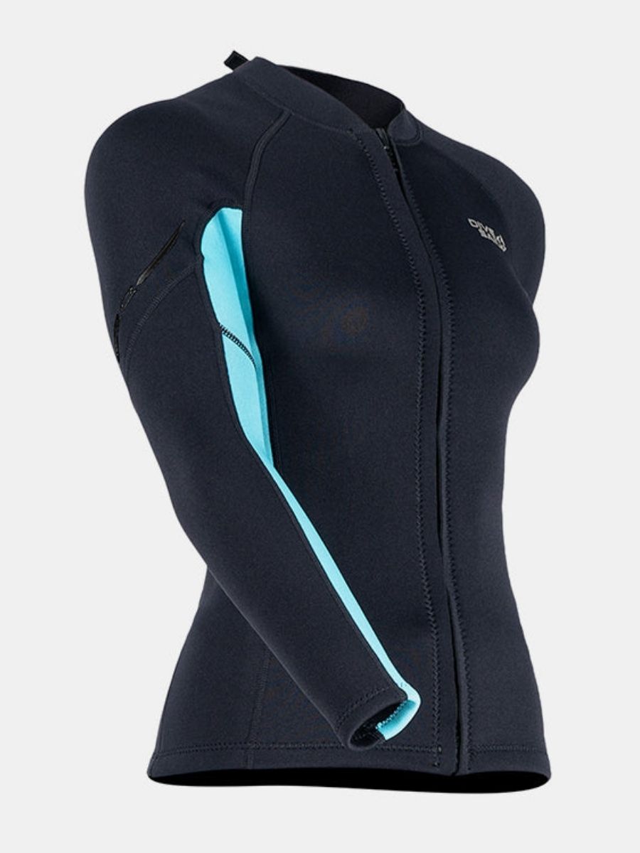 Women's 1.5MM Long-Sleeve Split Top Cold-Proof and Warm Wetsuit