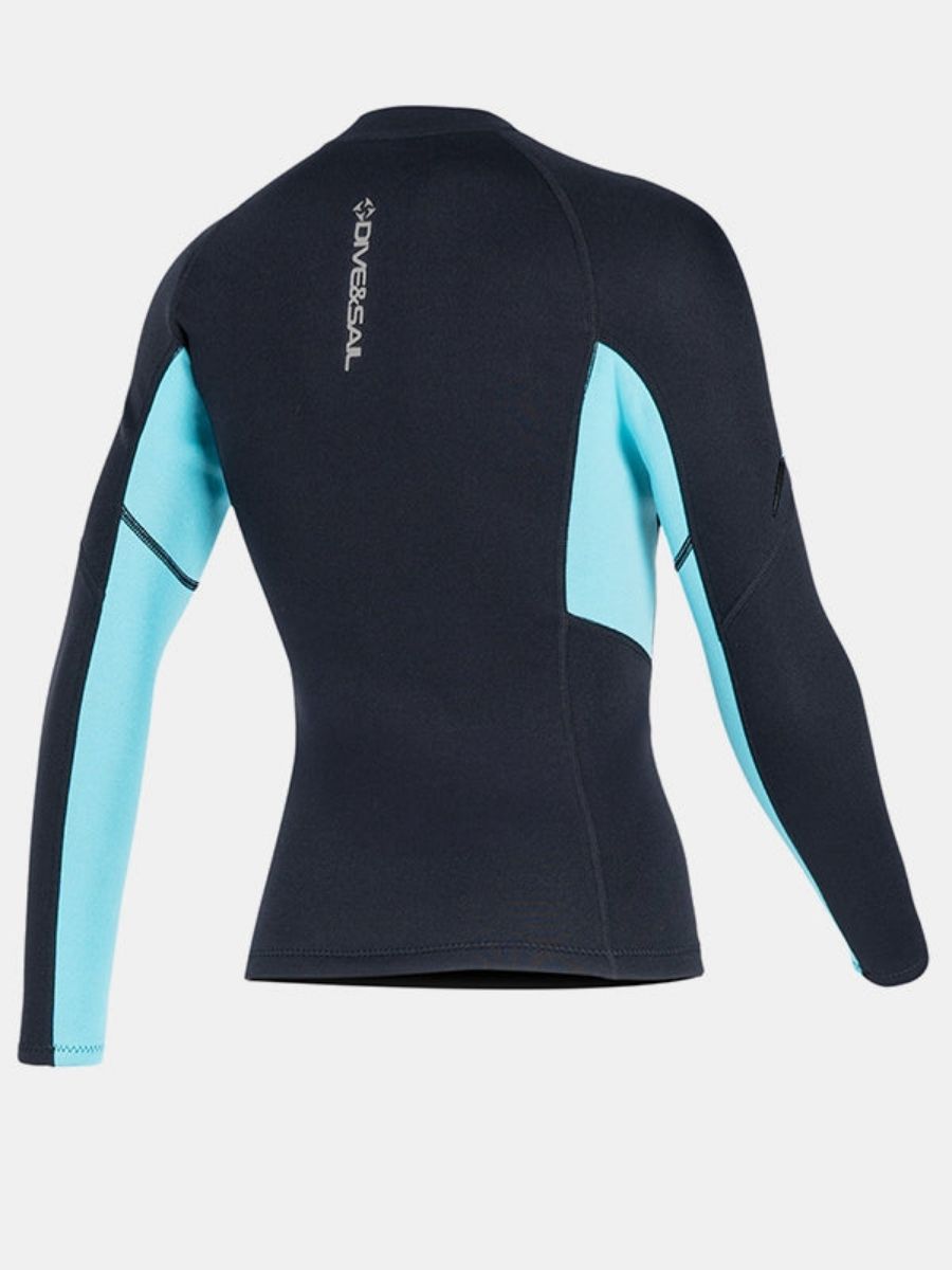 Women's 1.5MM Long-Sleeve Split Top Cold-Proof and Warm Wetsuit