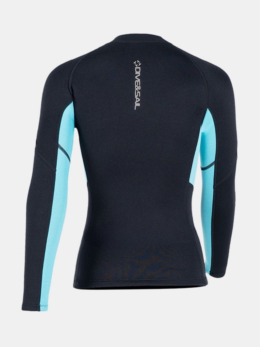 Women's 1.5MM Long-Sleeve Split Top Cold-Proof and Warm Wetsuit