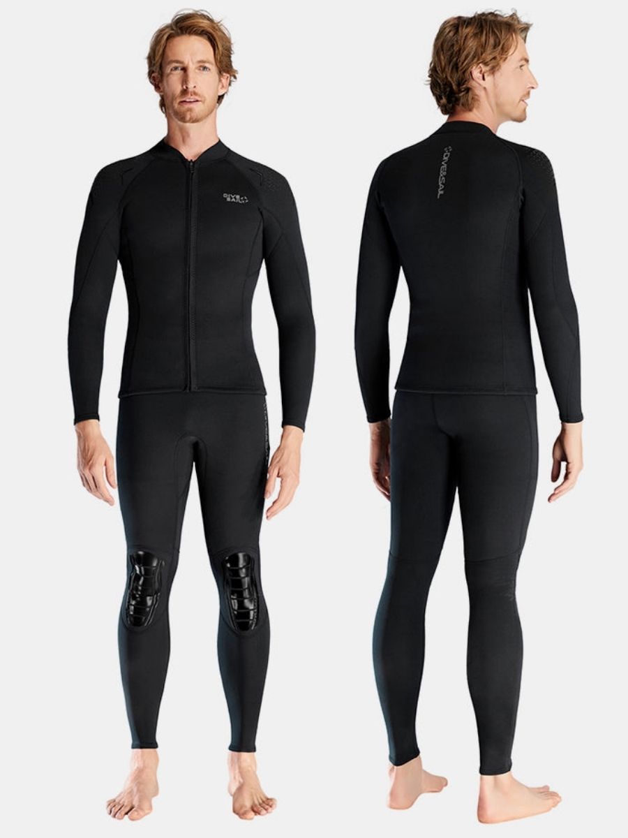 Men's 1.5MM Long-Sleeve Split Top Cold-Proof and Warm Wetsuit