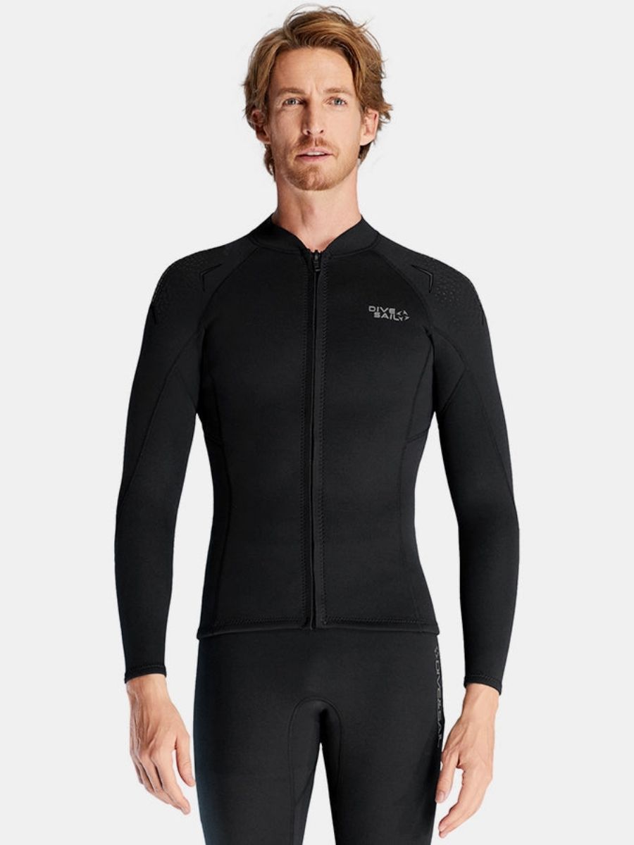 Men's 1.5MM Long-Sleeve Split Top Cold-Proof and Warm Wetsuit
