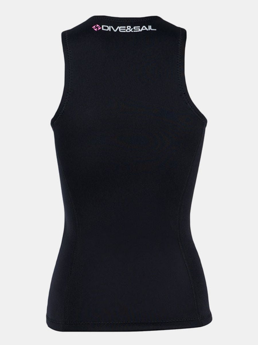2mm Women's Smooth Leather Vest Split Sleeveless Wetsuit Top