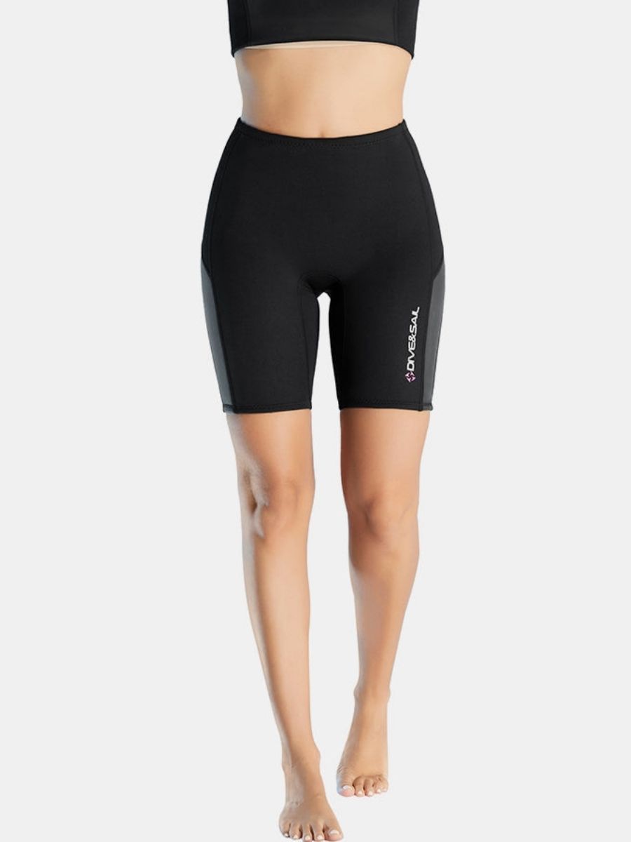 Women's Smooth Leather Split 2MM Scuba Diving Shorts