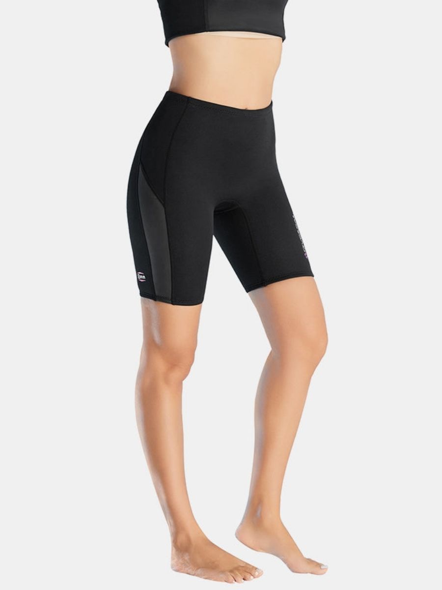Women's Smooth Leather Split 2MM Scuba Diving Shorts