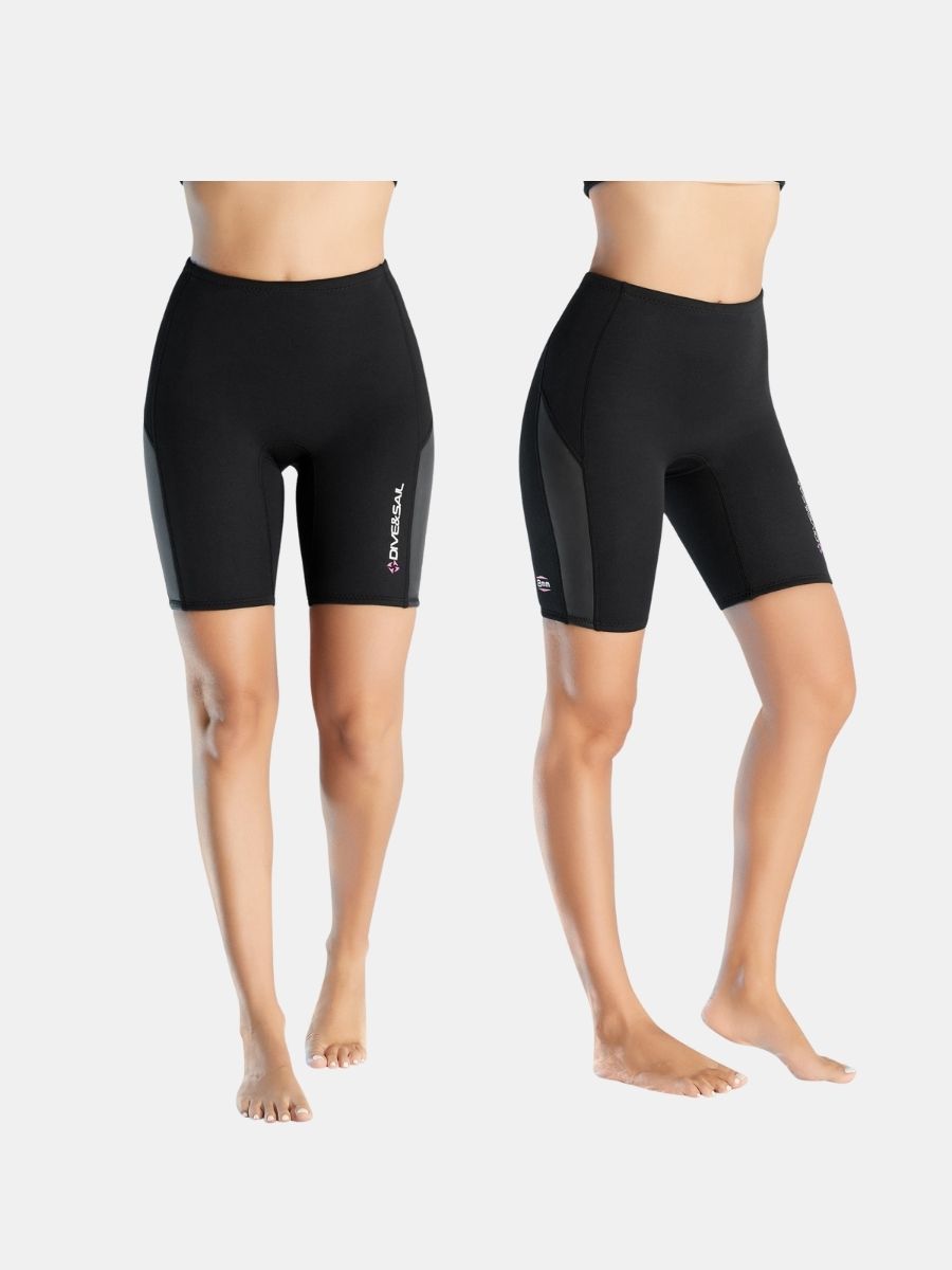 Women's Smooth Leather Split 2MM Scuba Diving Shorts