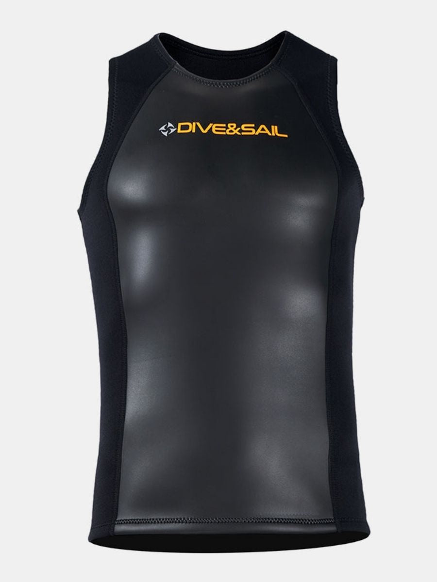 Men's Smooth Leather Vest 2MM Split Sleeveless Wetsuit Top