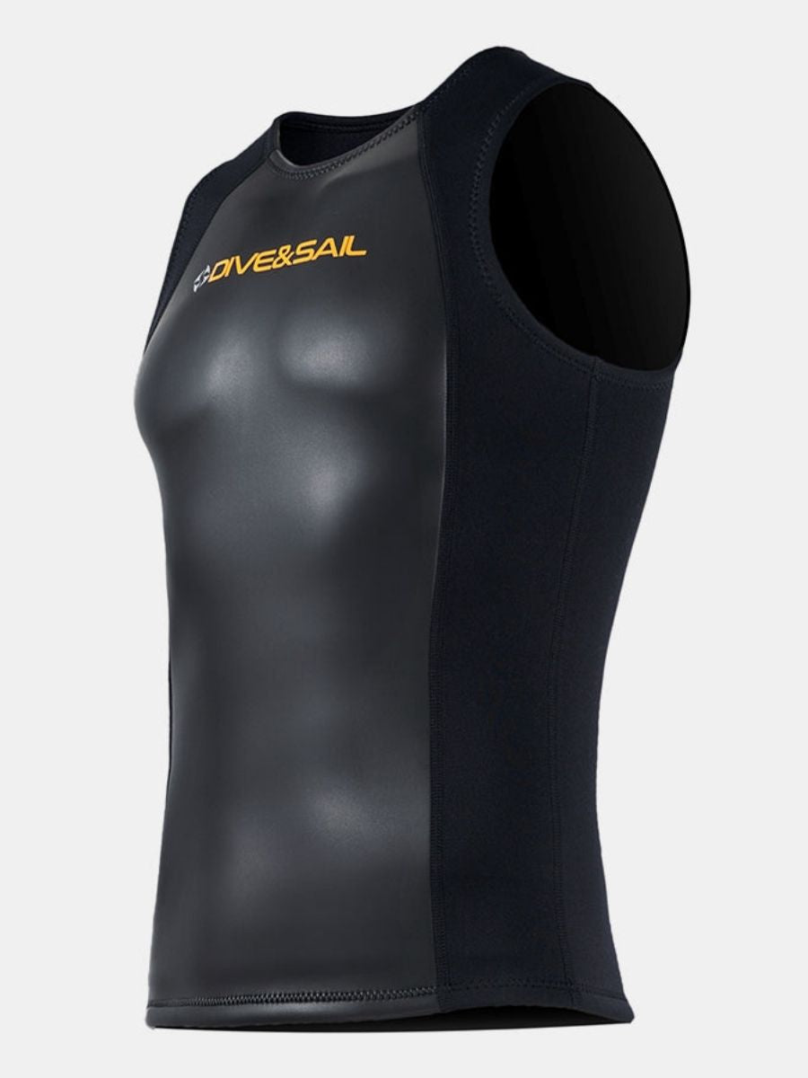 Men's Smooth Leather Vest 2MM Split Sleeveless Wetsuit Top