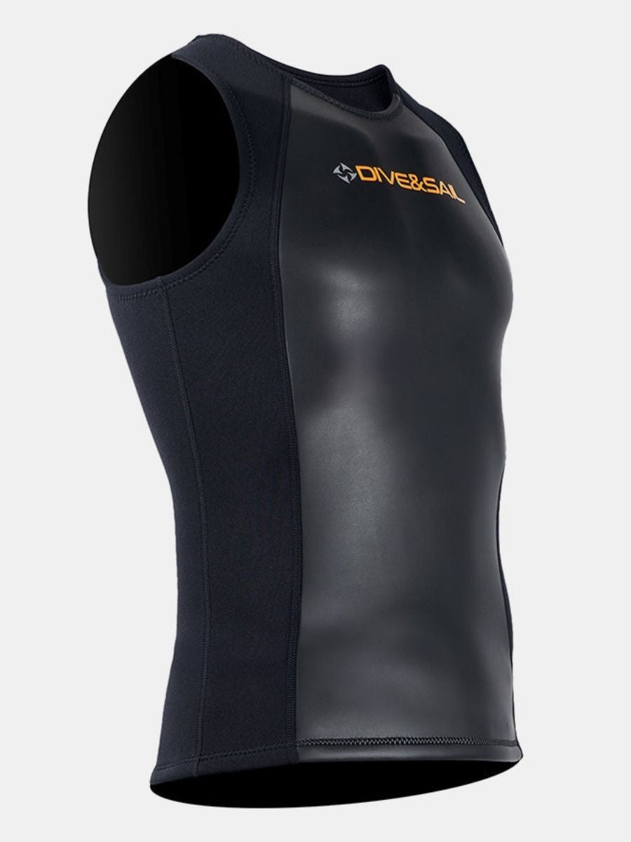 Men's Smooth Leather Vest 2MM Split Sleeveless Wetsuit Top