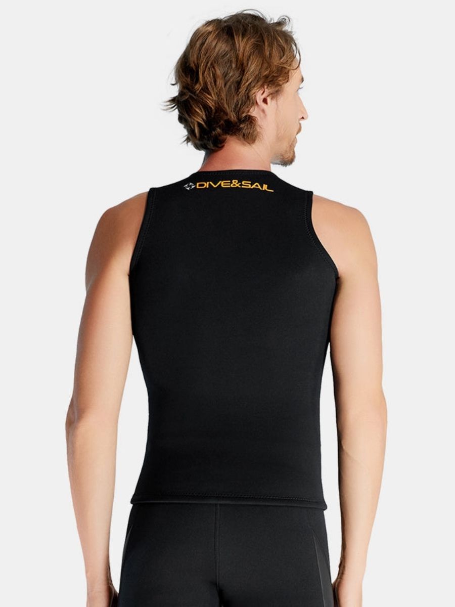 Men's Smooth Leather Vest 2MM Split Sleeveless Wetsuit Top