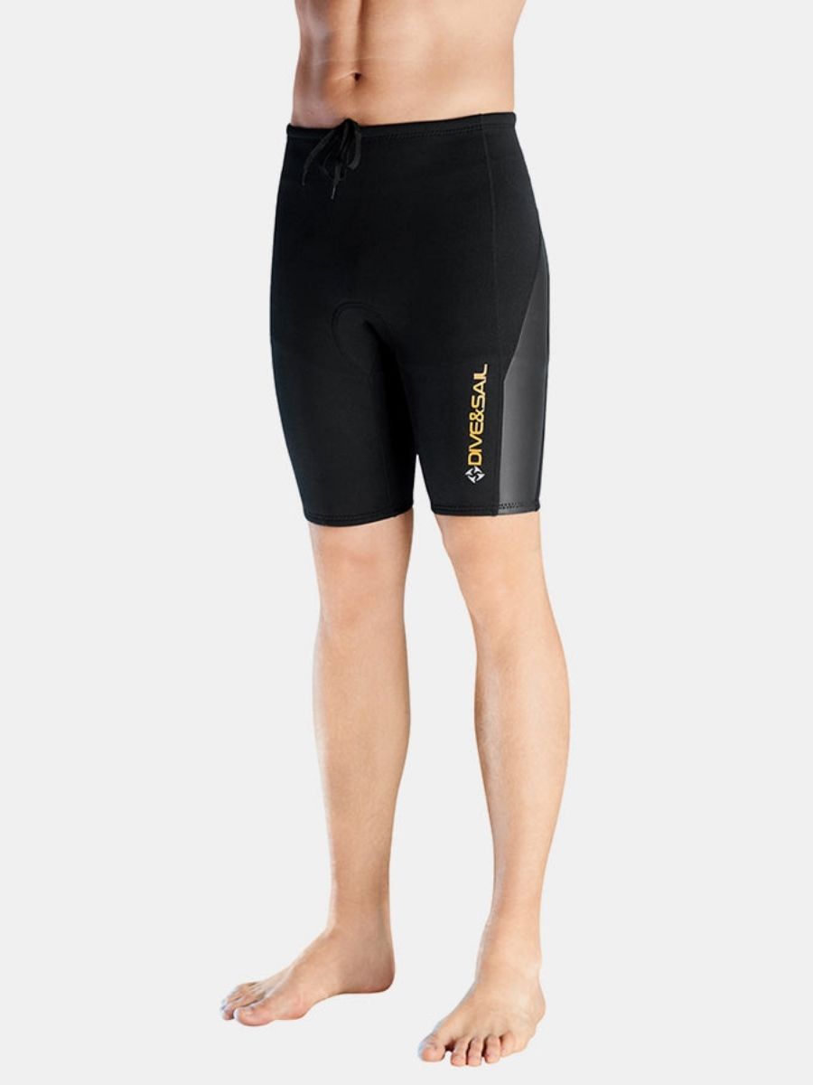 Men's Smooth Leather Split 2MM Scuba Diving Shorts