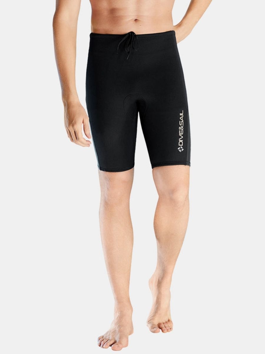 Men's Smooth Leather Split 2MM Scuba Diving Shorts