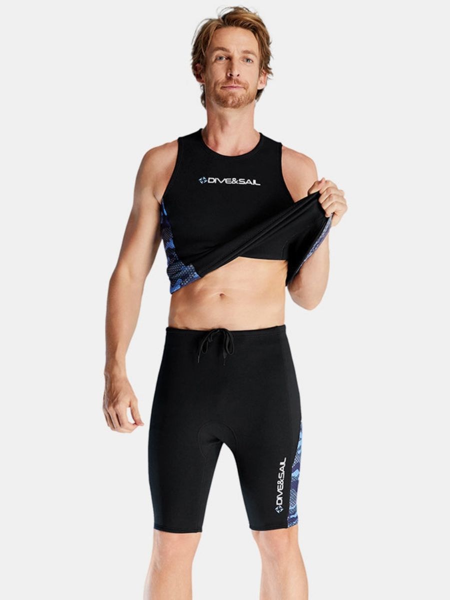Men's Warm And Protective Split 2mm Scuba Diving Shorts