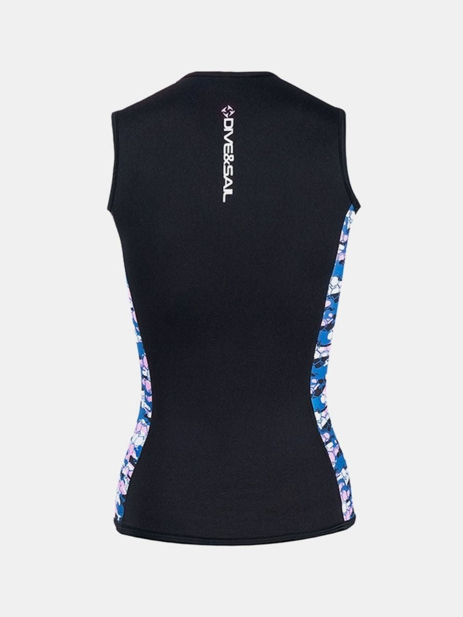 Women's Camouflage Warm And Protective Split 3mm Scuba Diving Vest