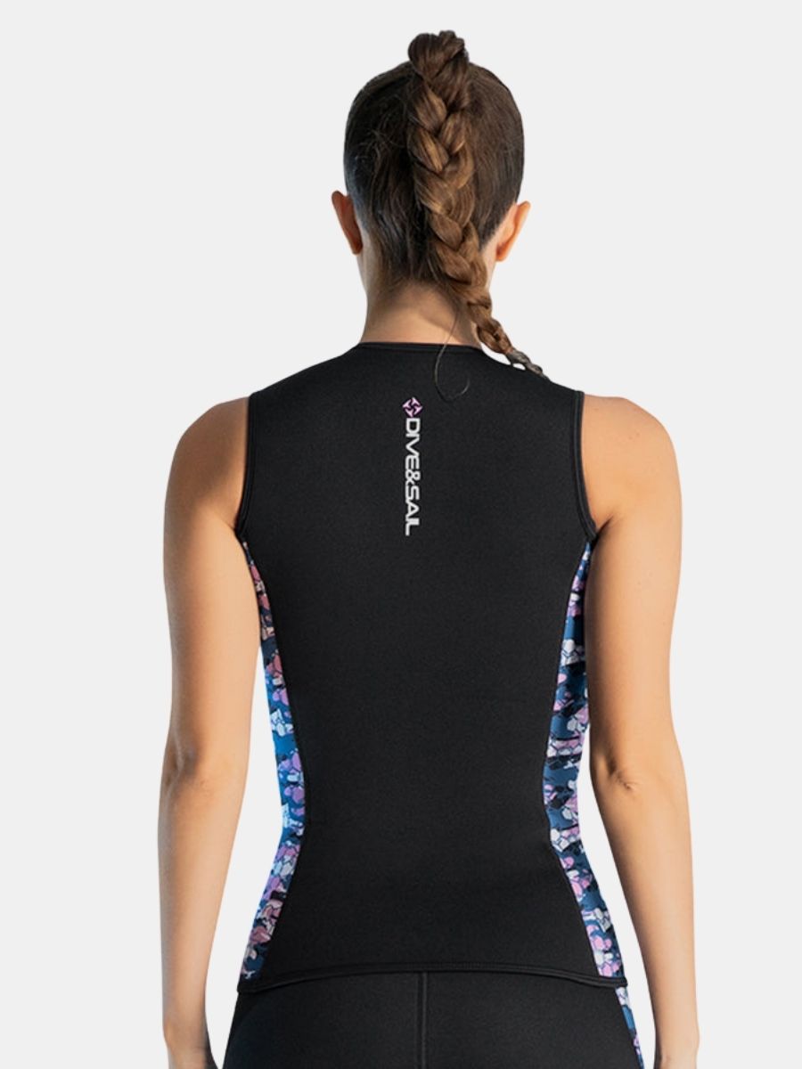 Women's Camouflage Warm And Protective Split 3mm Scuba Diving Vest