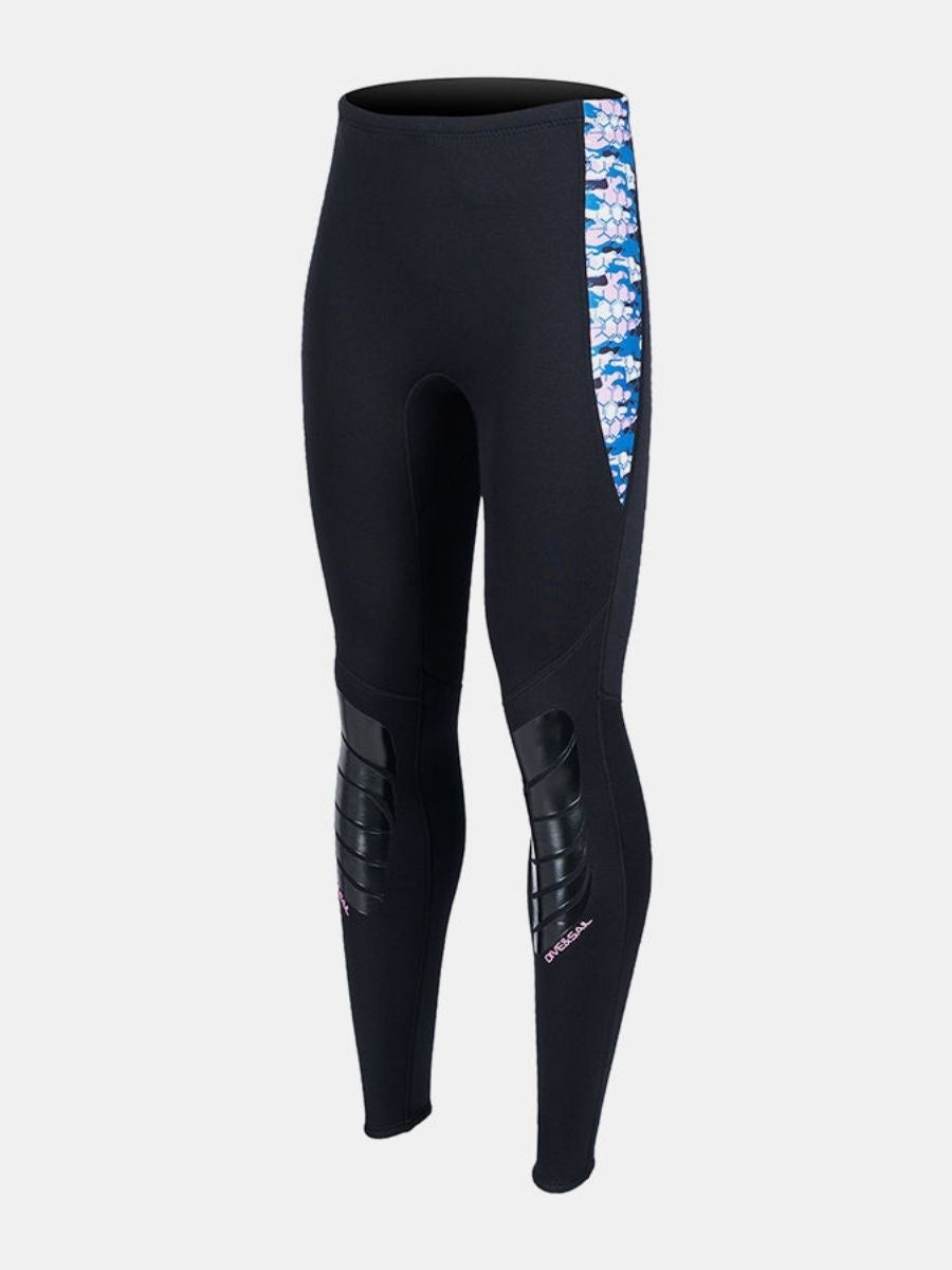 Women's Camouflage Warm And Protective Split 2mm Scuba Diving Pants