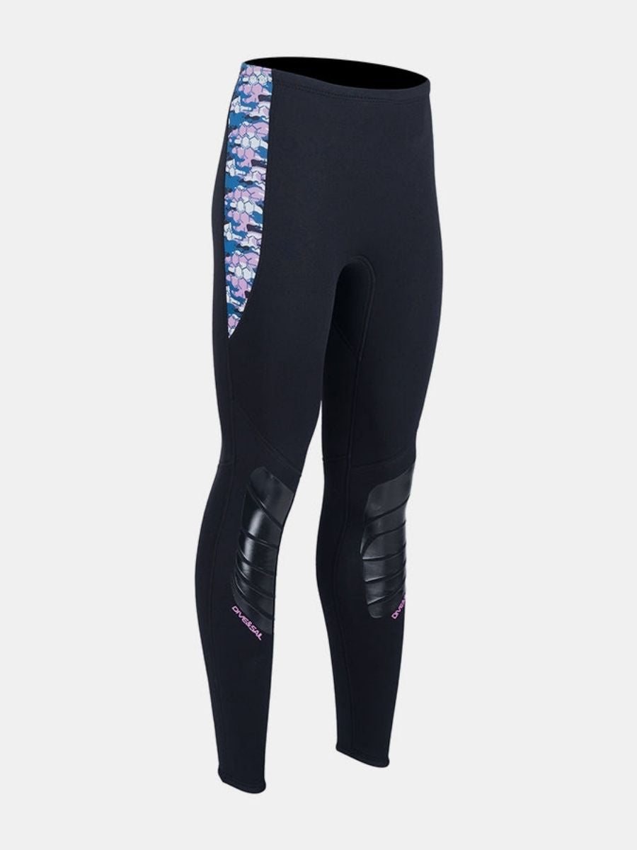 Women's Camouflage Warm And Protective Split 2mm Scuba Diving Pants