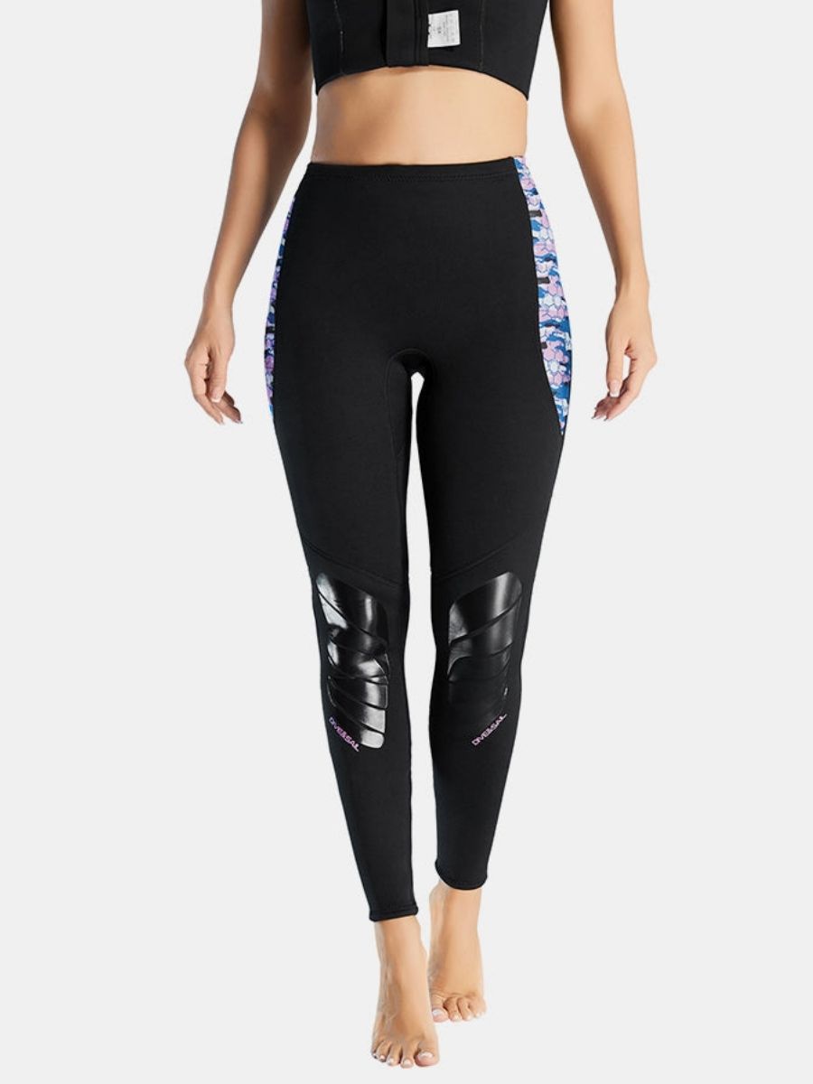 Women's Camouflage Warm And Protective Split 2mm Scuba Diving Pants