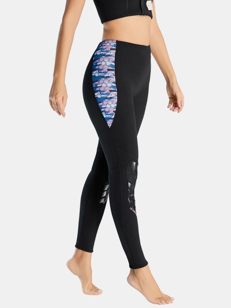Women's Camouflage Warm And Protective Split 2mm Scuba Diving Pants