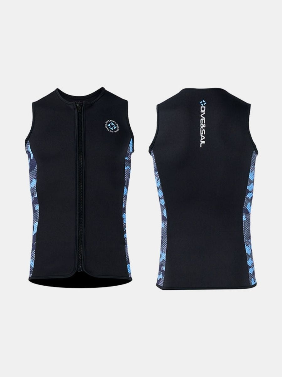 Men's Camouflage Warm And Protective Split 3mm Scuba Diving Vest