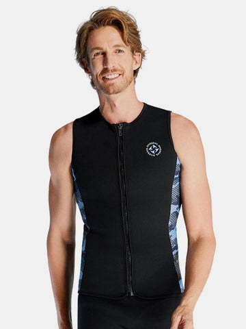 Men's Camouflage Warm And Protective Split 3mm Scuba Diving Vest