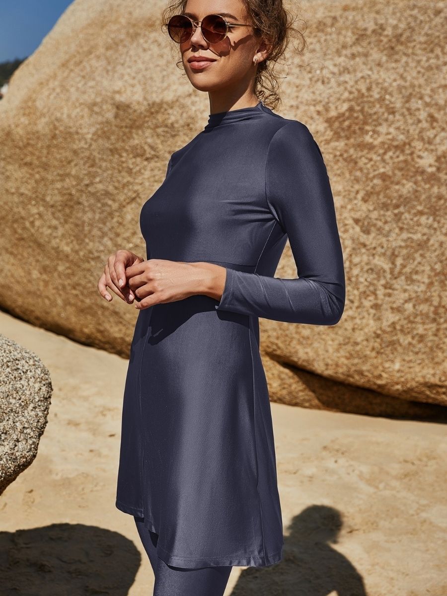 Modest Split Two Pieces Long Sleeve UPF50+ Rash Guard