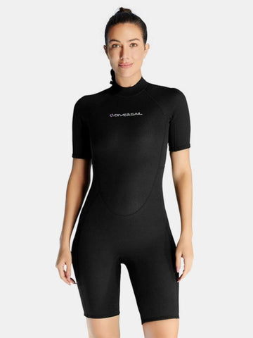 1.5mm Women's Short Sleeve One-Piece Back Zip Shortie Wetsuit